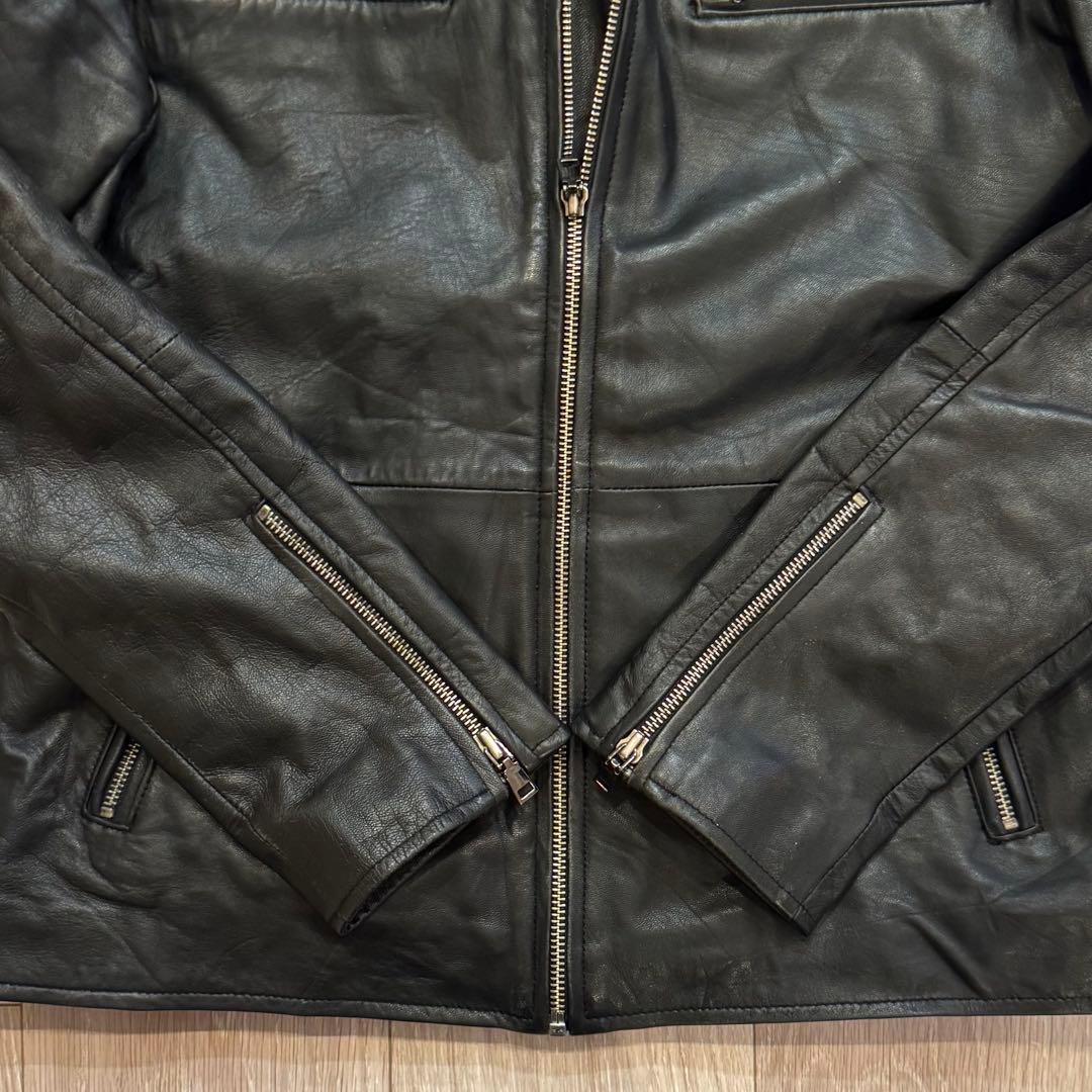 roshell 本革 レザージャケット XL ブラック ライダース ブルゾン