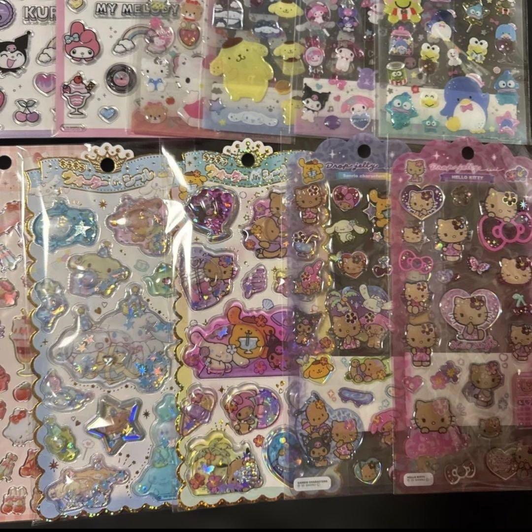 サンリオ　ウォーターシール　サンリオ　ぷくっとシール　クリアキャンディシール