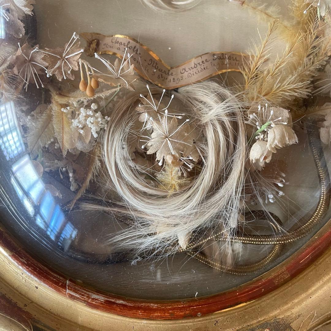 19世紀アンティークルリケール遺髪物