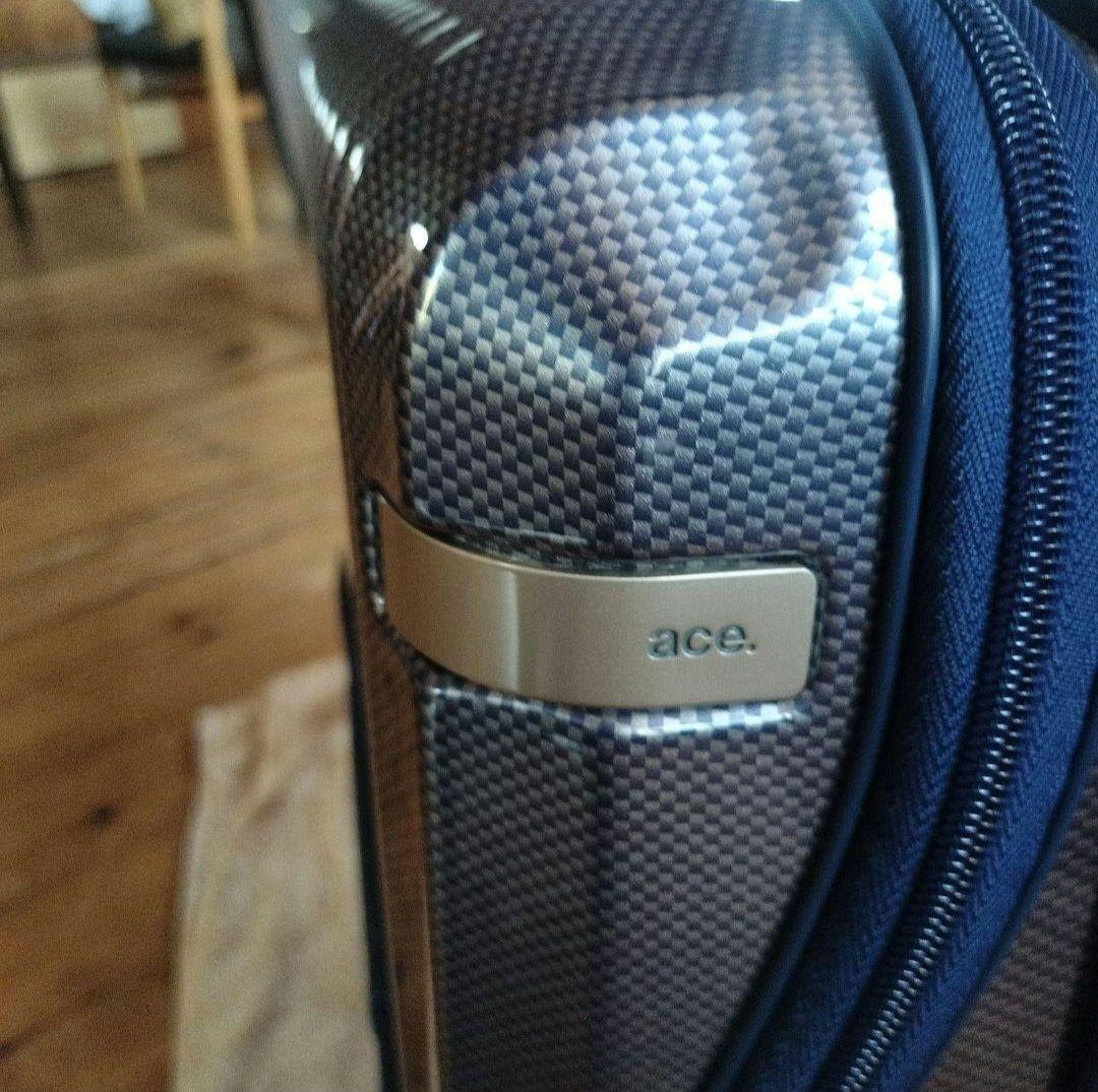 【値下げ】ace（エース）のダークブルー・ハードシェルキャリーケース
