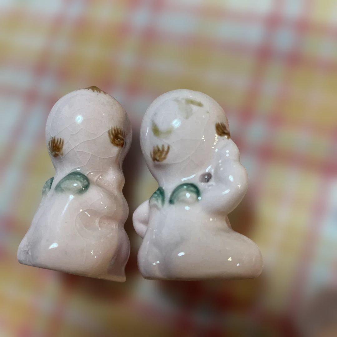 キューピー　お相撲　相撲　昭和レトロ　昭和　レトロ　ヴィンテージ 陶器 置物