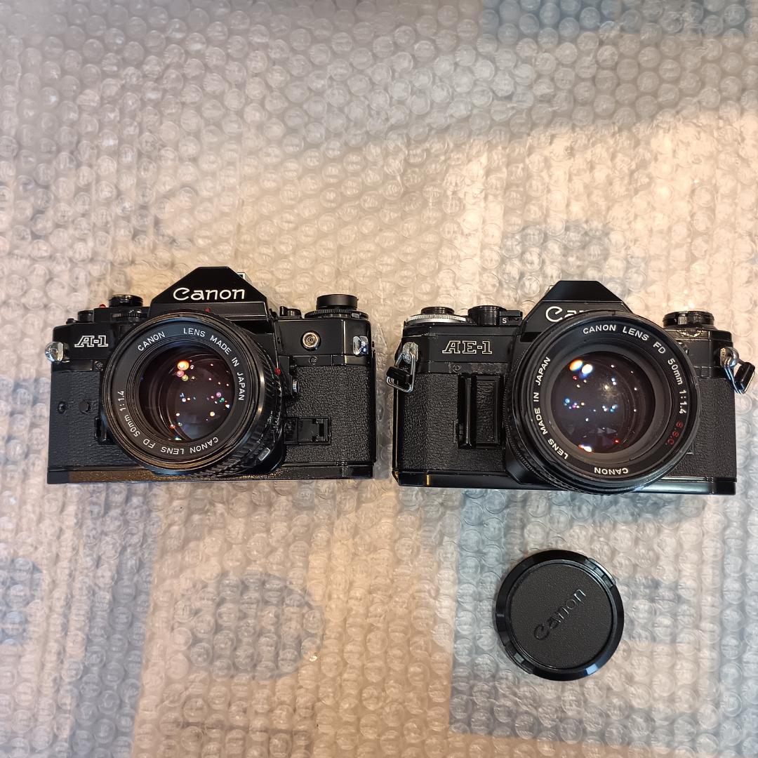 Canon A-1 & AE-1 フィルム一眼レフカメラセット ジャンク出品
