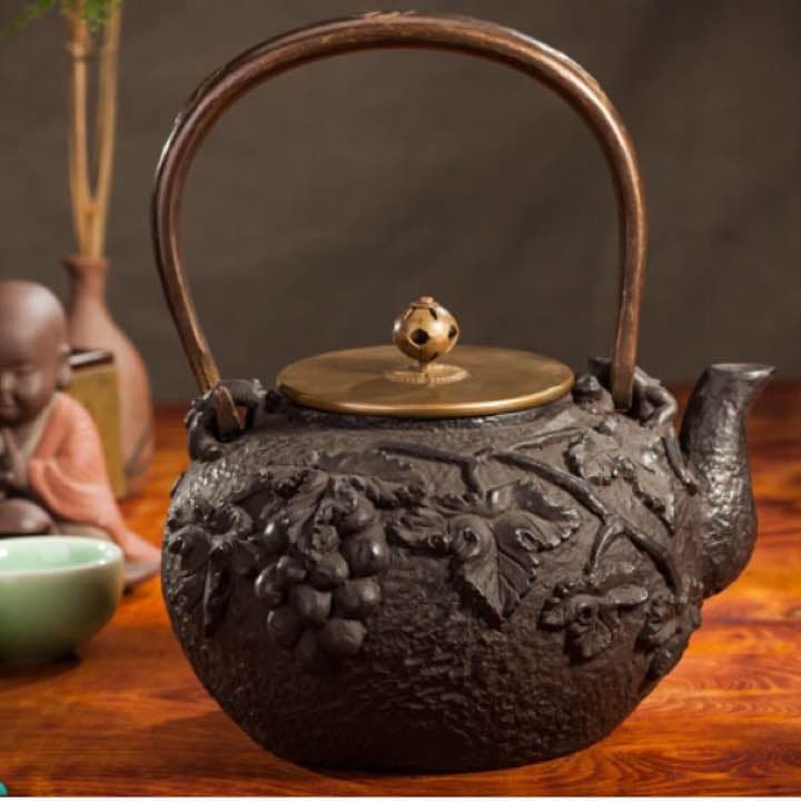 YZ 鉄器 急須 伝統工芸 手作り 鉄分補給 鉄瓶　011