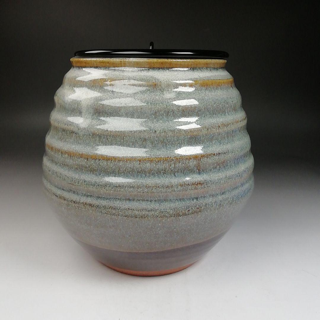 Ｗ６２　水指　『捻貫　水指』『西尾香舟 造』　共箱　茶道具