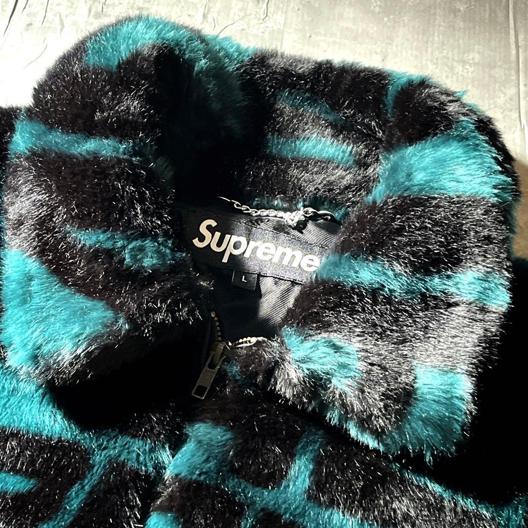 平野紫耀着　supreme faux fur repeater bomber