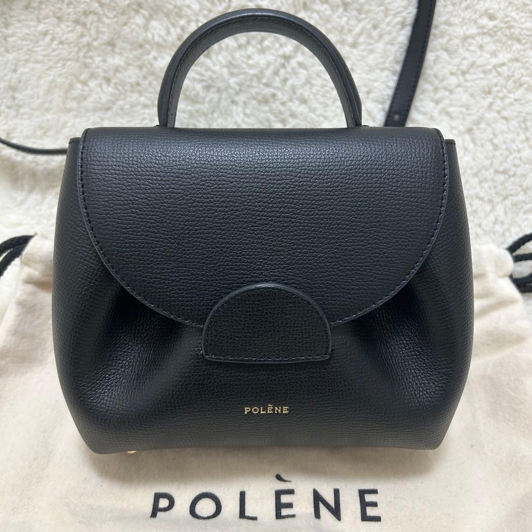 【未使用】ポレーヌ ヌメロ アン ナノ ブラック 2way ショルダーバッグ