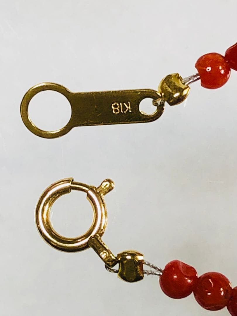 NO-834 k18YG赤枝珊瑚ネックレス