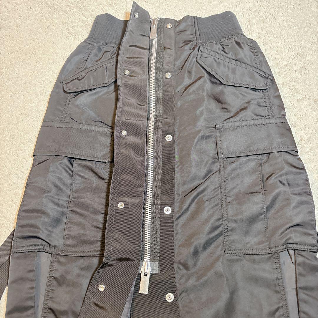 sacai サカイNylon Twill Skirt ナイロンツイルスカート　黒