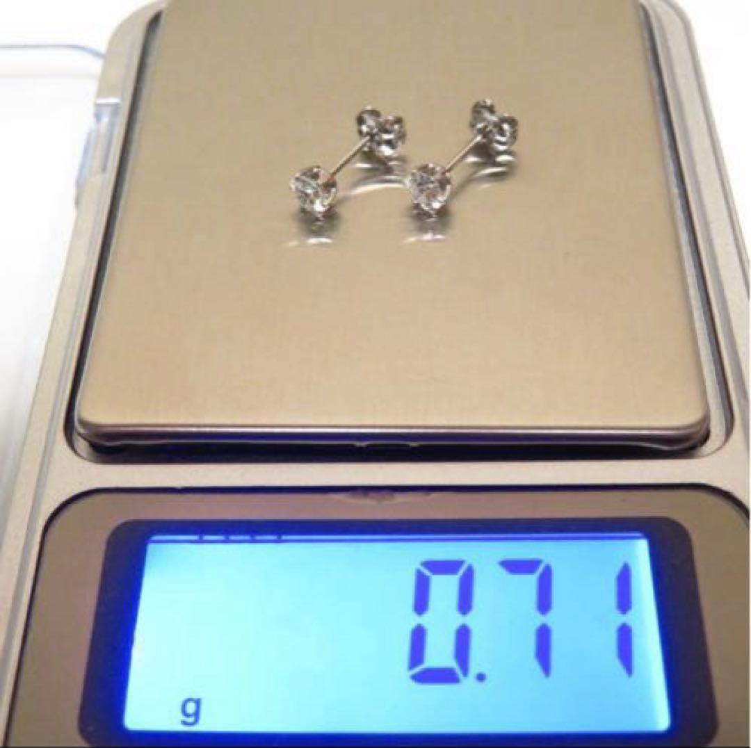 PT900 天然ダイヤモンド 0.4カラット ピアス PT900キャッチ 付き