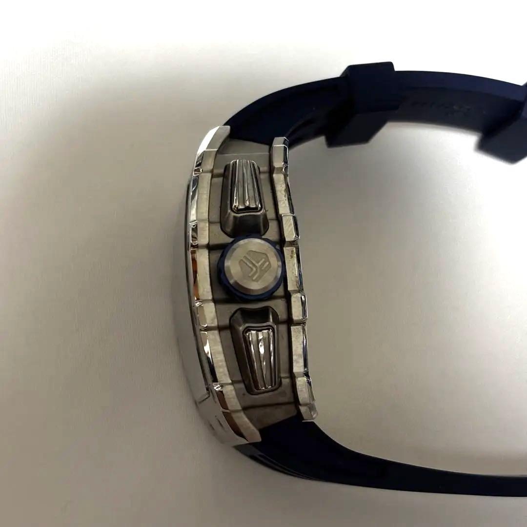 TSAR クロノグラフ ネイビー ラバーベルト 時計