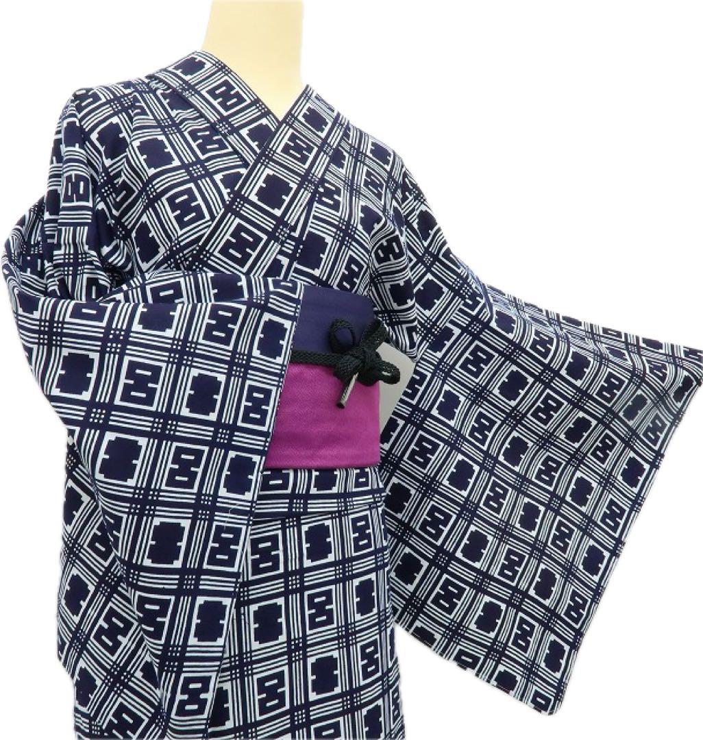 けいちゃん✺美品 竺仙 トールサイズ 仕付け糸付き 高級浴衣 A2699