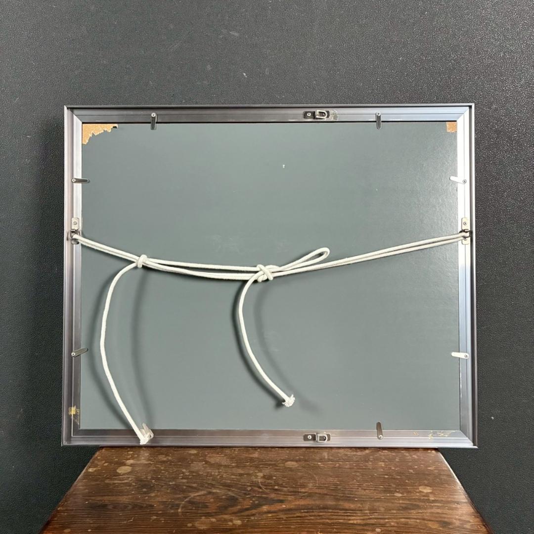 美品 佐々木経二「秋桜」日本画 肉筆画 共シール有 署名・落款有り 額縁入り