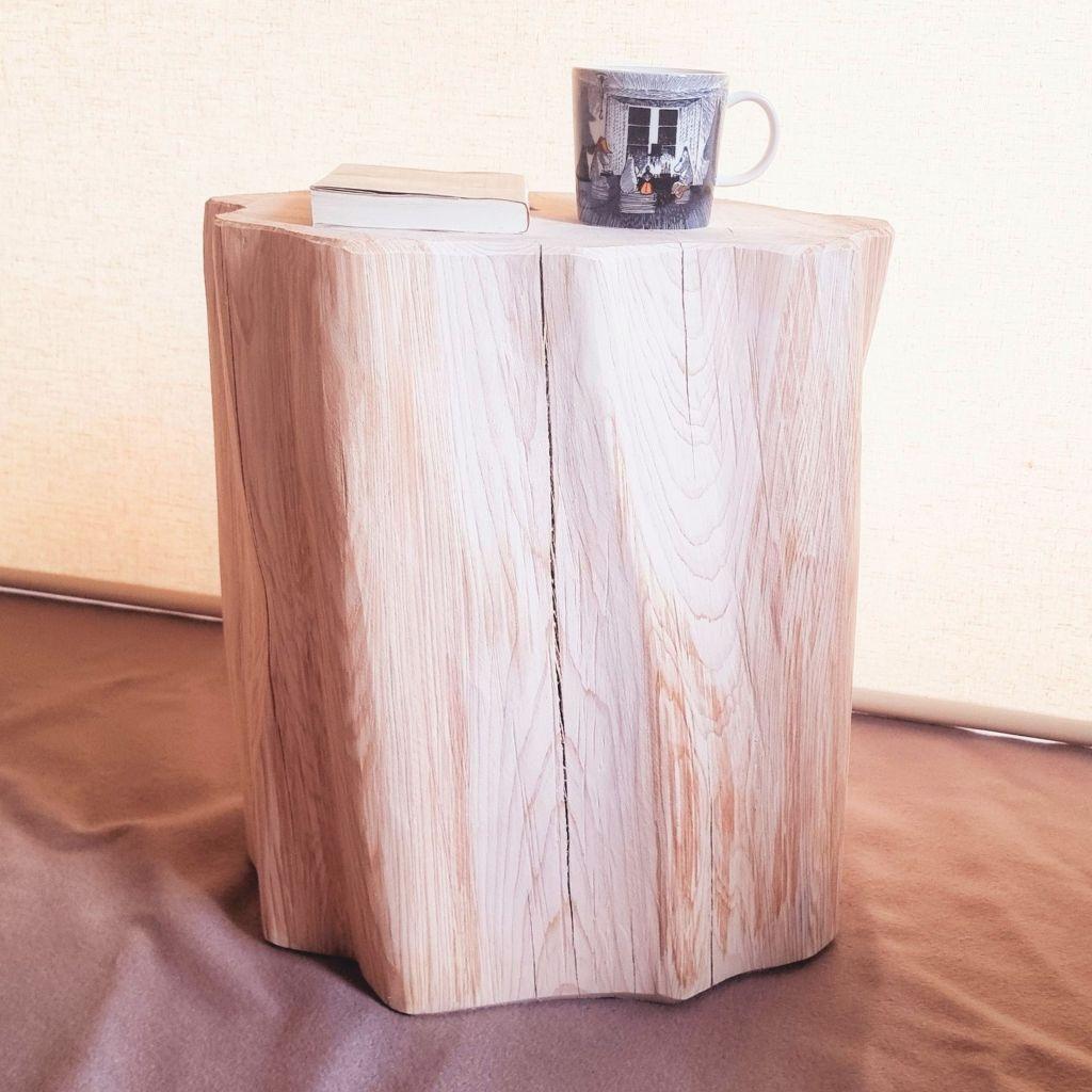 天然アロマ 根元末広がり 切株スツール・テーブル・無垢無塗装・オーガニック