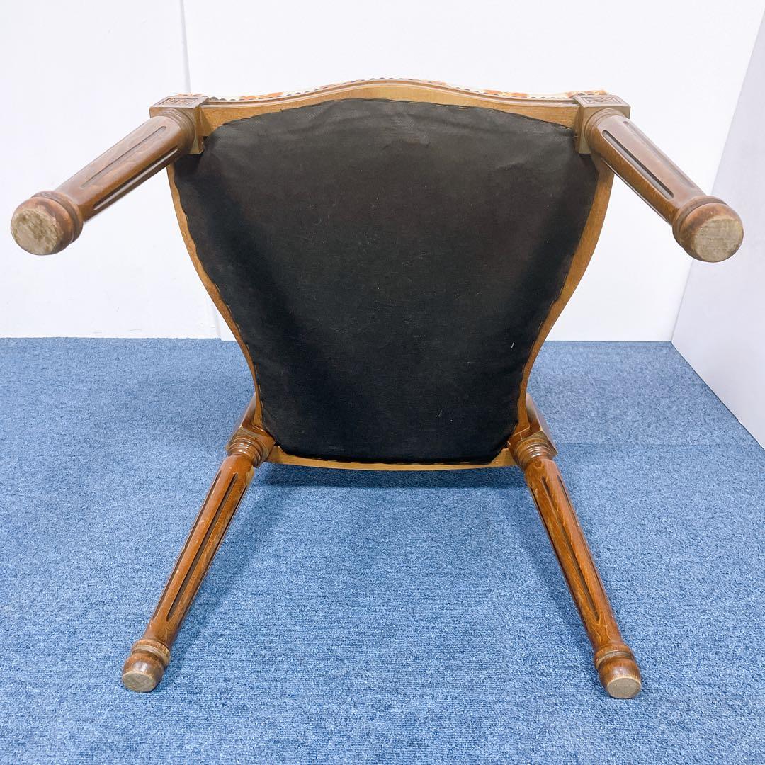 【フランスアンティーク②】ルイ16世様式 華麗ストライプ織物張 メダリオンチェア