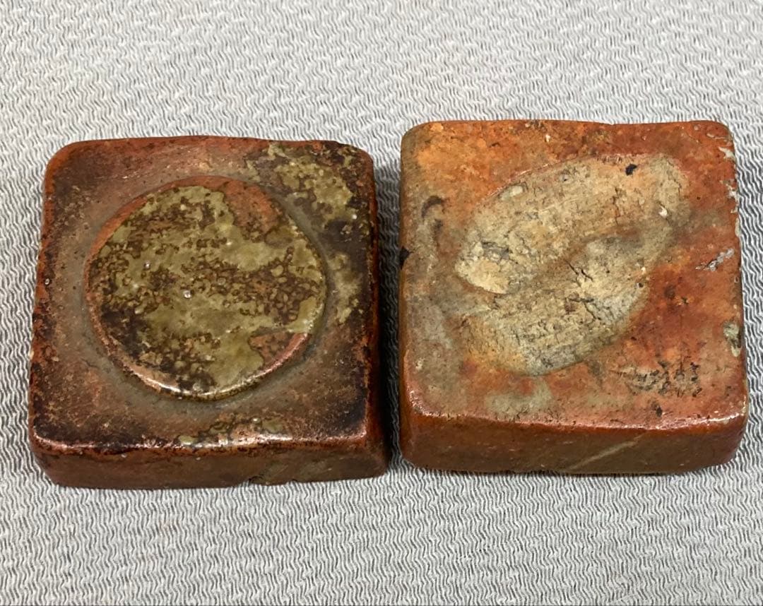 B338s 「伊賀焼 伽藍香合」前大徳誡堂叟書付古桐箱　古伊賀　香道具茶道具