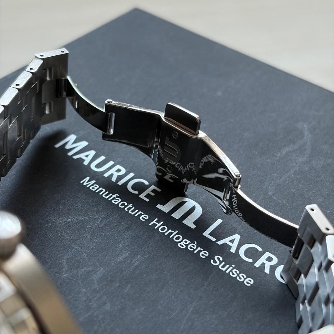 モーリス・ラクロア アイコン オートマチック 42mm ブルー 純正革ベルト付