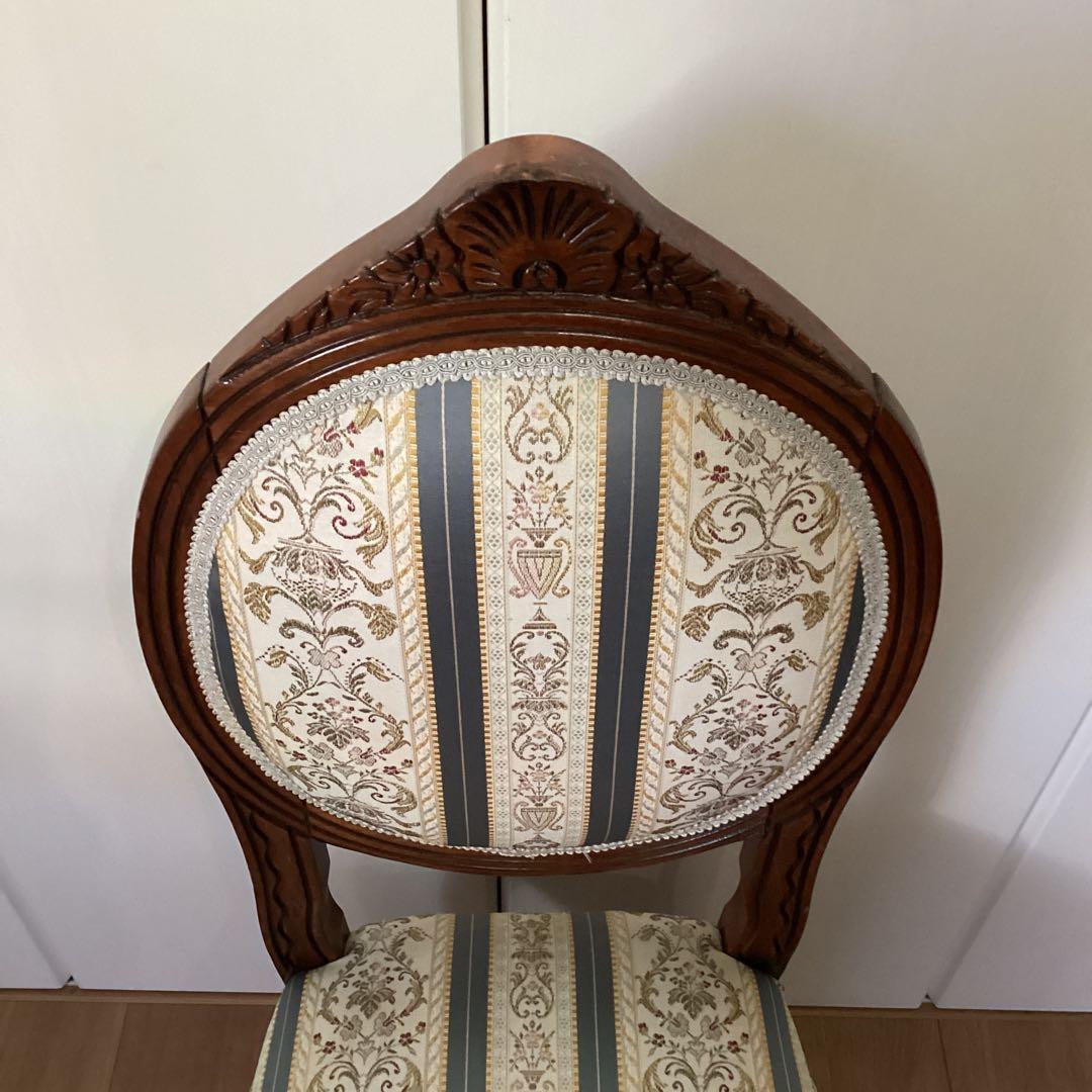 イタリア アンティーク ドールチェア ダイニングチェア 椅子 ロココ 姫系