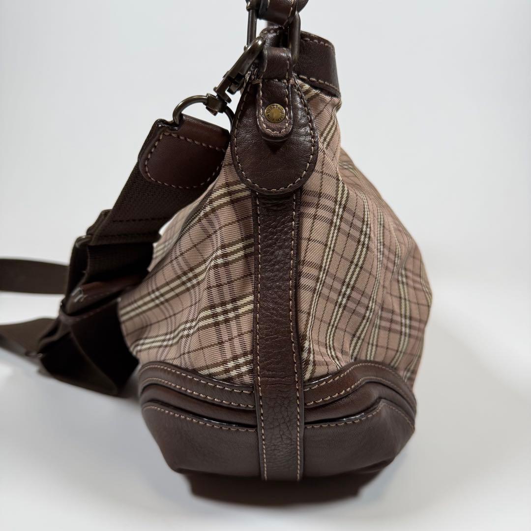 【美品】バーバリーブルーレーベル　ショルダーバッグ　2way ナイロン　ピンク