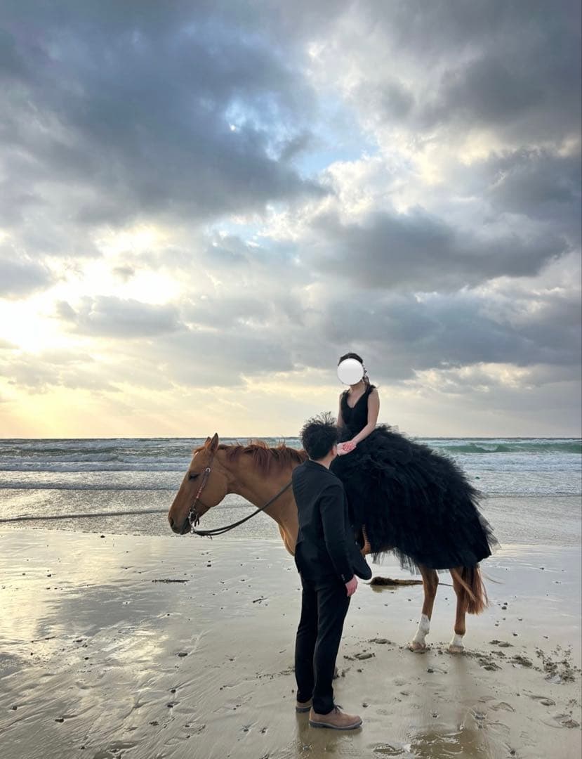 ブラックテウェディングドレス　XS