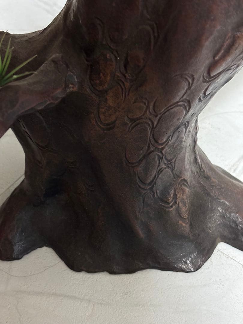 双鷹　双鷲　鉄製　置物 秀峰作