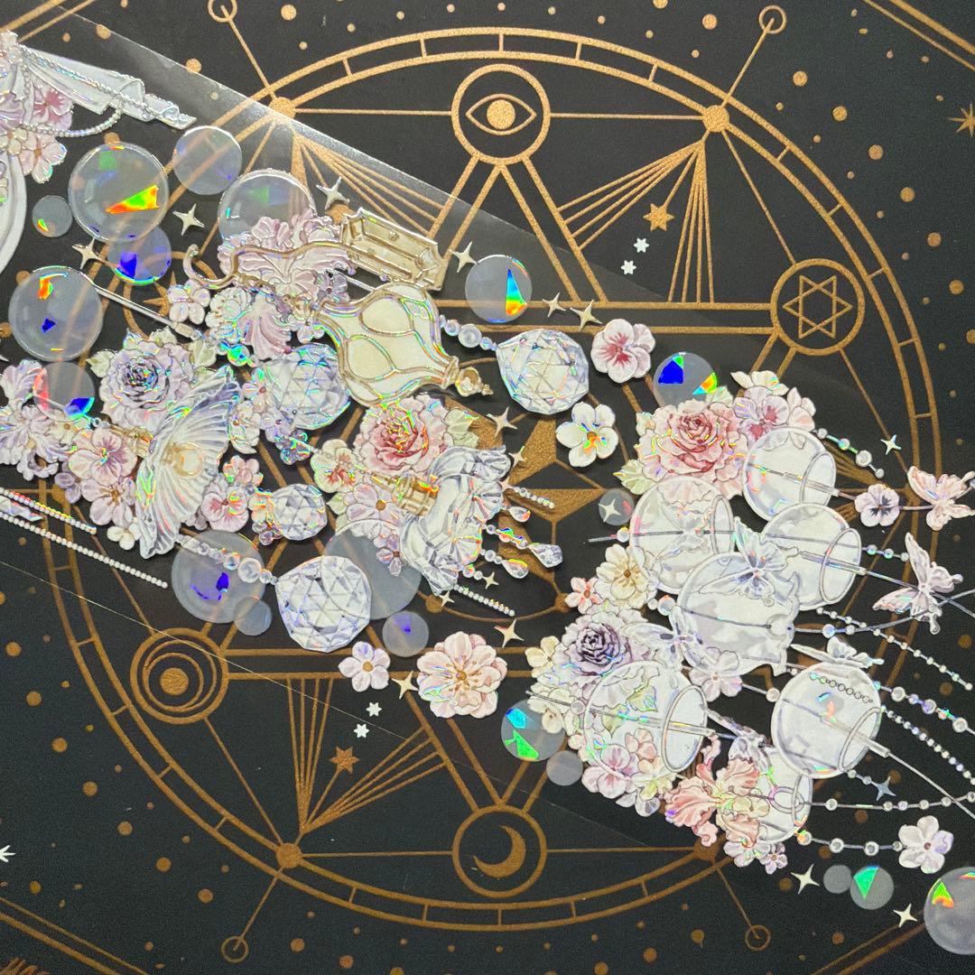 【8960】海外　マステ　中古巻　貝殻光マスキングテープ　装飾系