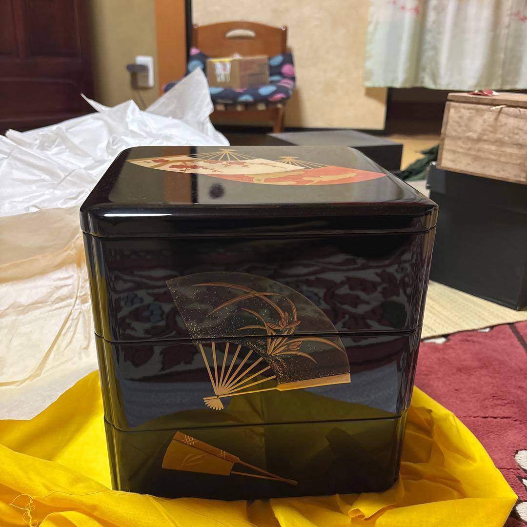 k*u様 輪島塗　三段重　参段重 未使用保管