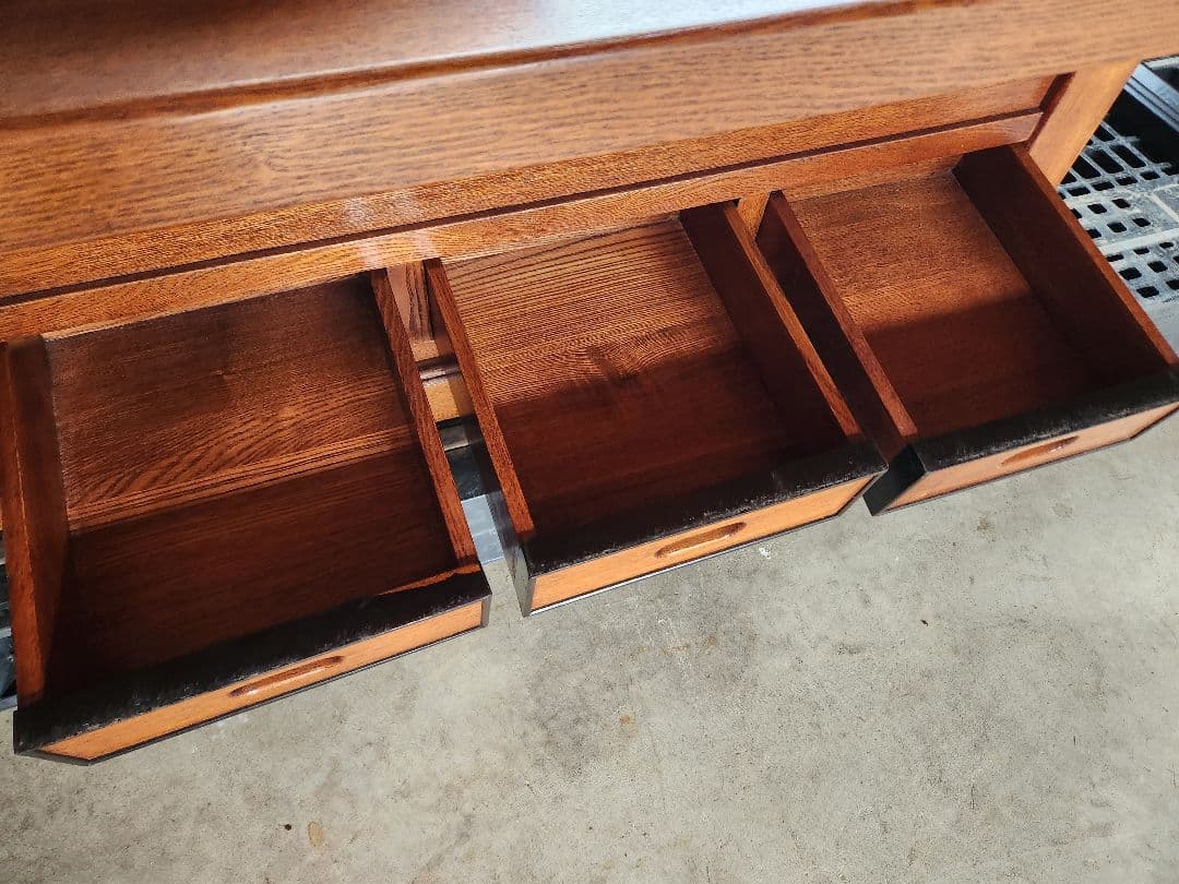 長火鉢美品✨囲炉裏テーブル昭和レトロ火鉢古民家家具希少い草座布団付き