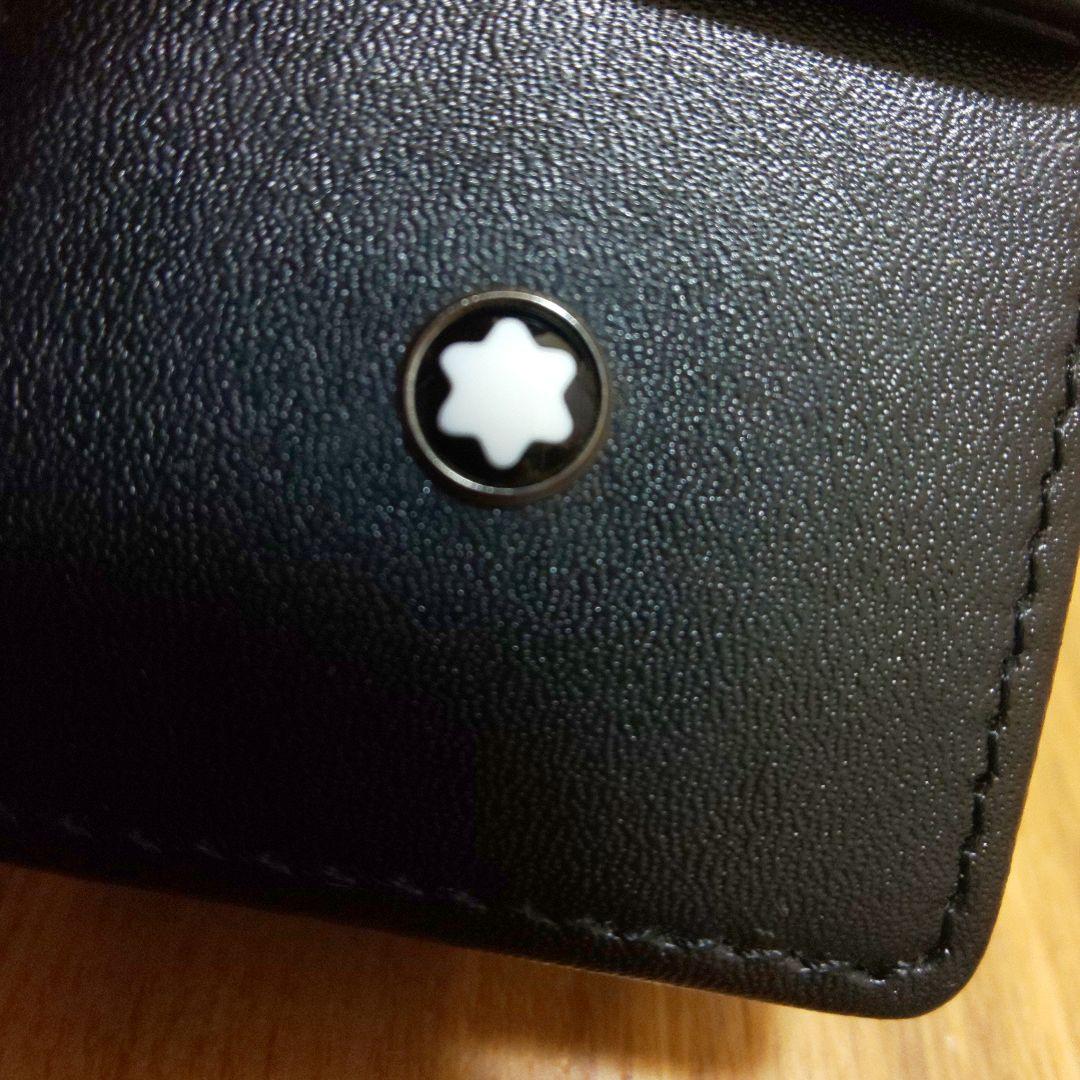 美品 MONTBLANC モンブラン ブラック レザーケース 2本用