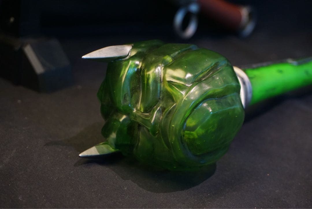 ラスト1 仮面ライダー歌舞鬼　音撃棒・烈翠　1：1プロップスケール