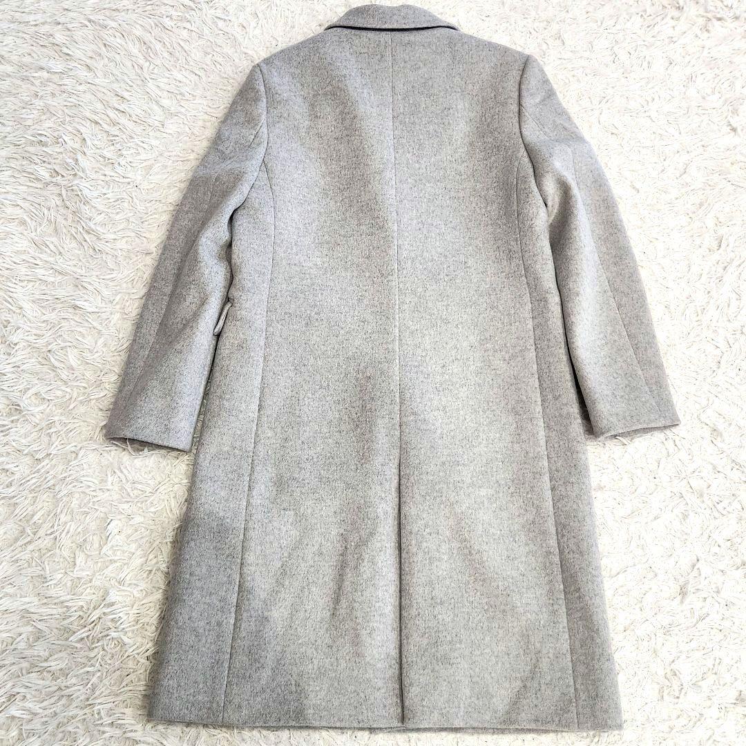 ✨未使用級✨グリーンレーベルリラクシング❣️ロングコート　38　ライトグレー