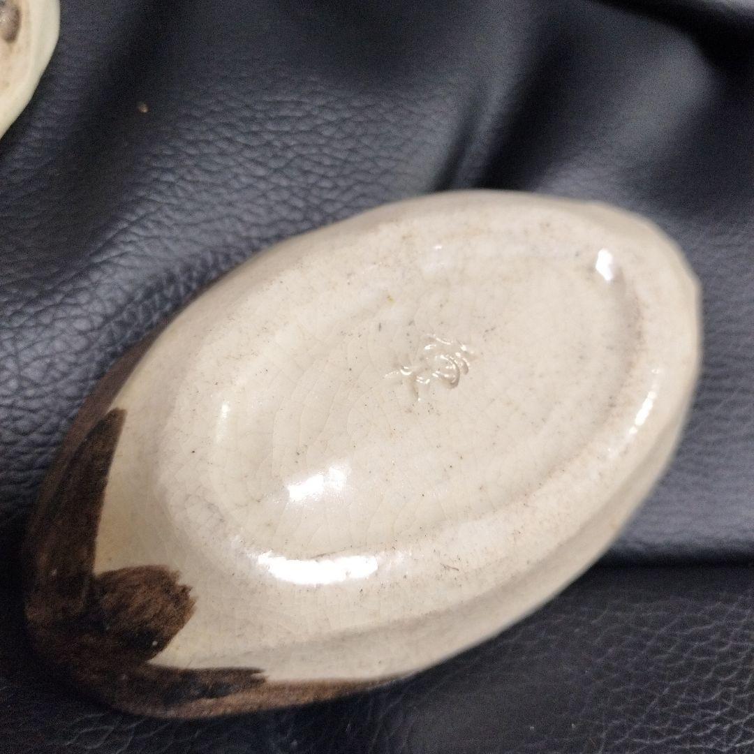 鶴 銘有 香合 茶道具 骨董 古美術