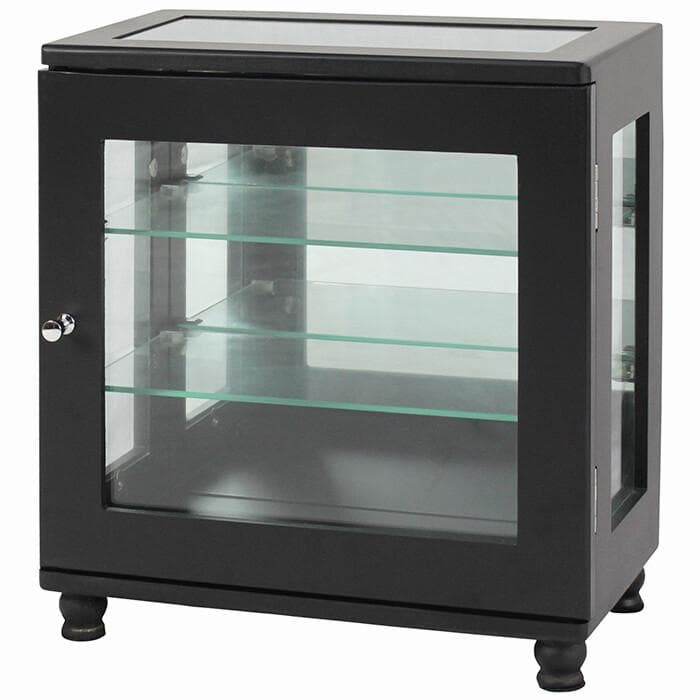 ☆コレクションケース　ヨコ型　横型　ブラック　卓上　小型　約幅32×高さ35cm