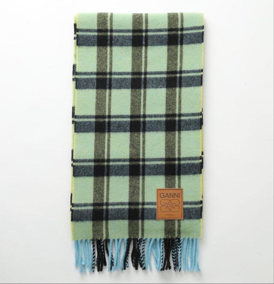 GANNI ガニー　チェックマフラー