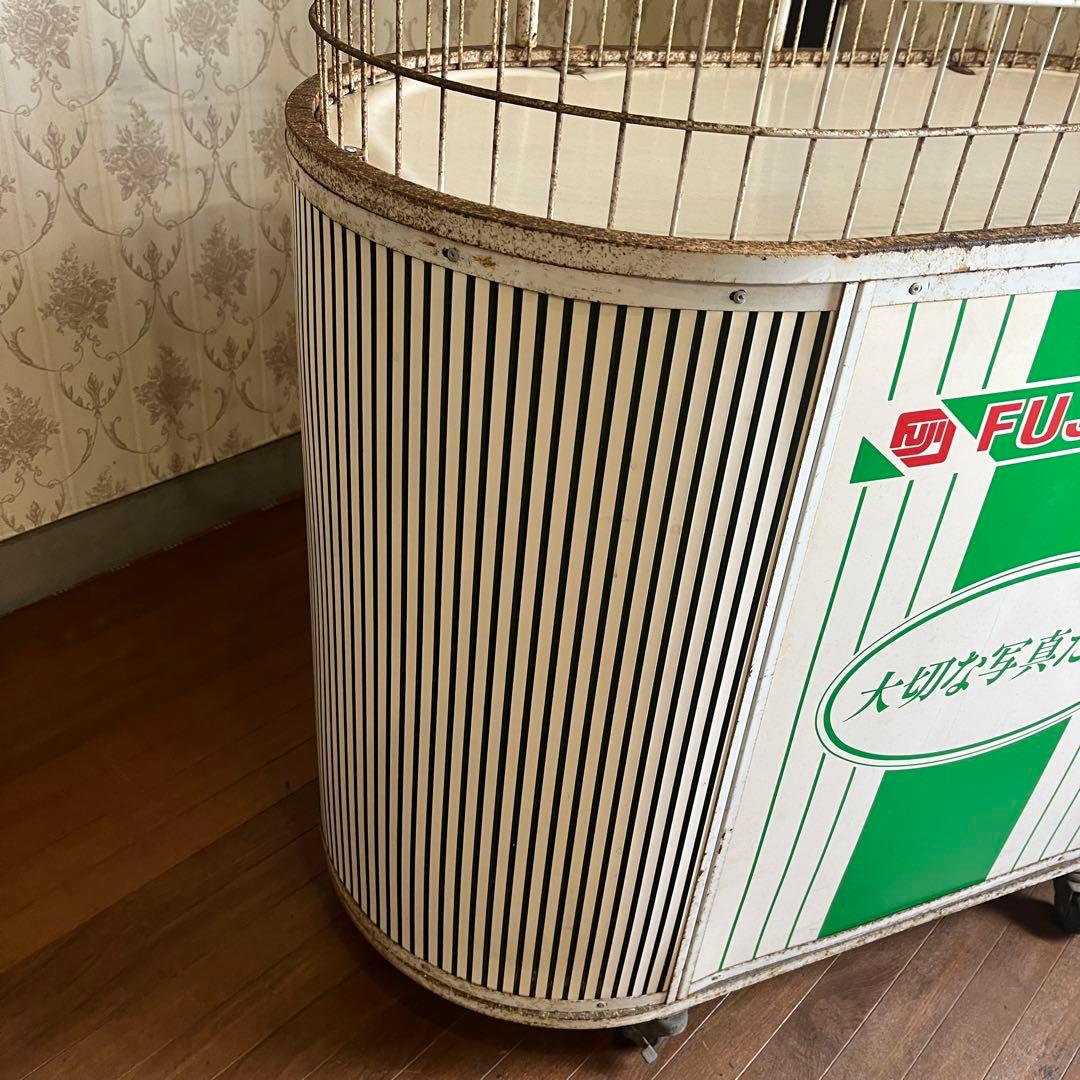 【アンティーク】昭和レトロ フジカラー 店舗用 什器 陳列棚 ノベルティ 古道具
