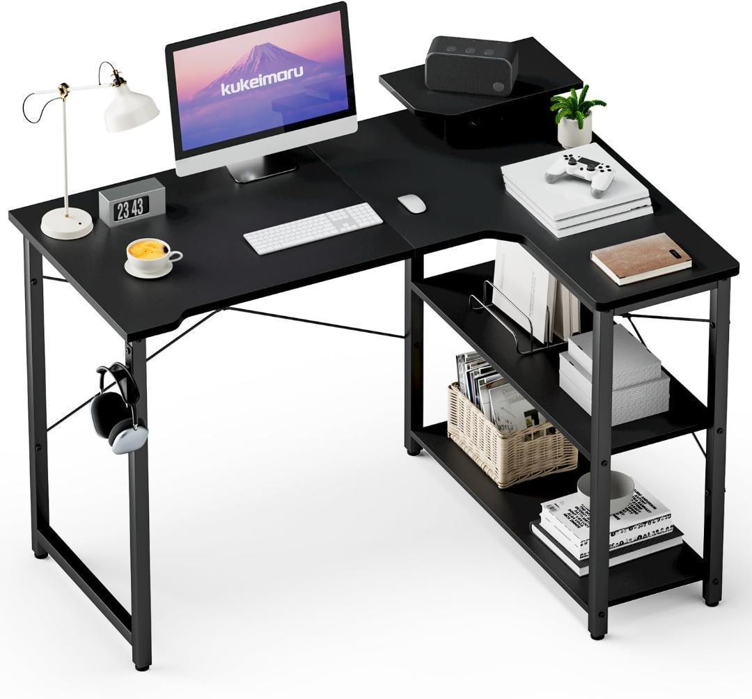 【M2711-122-93】L字コンピュータデスク　幅110cm