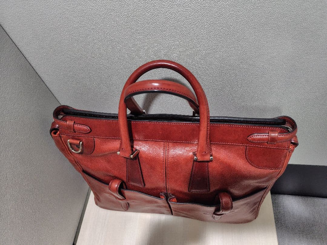 【希少品】万双トートブリーフ　ボルドー