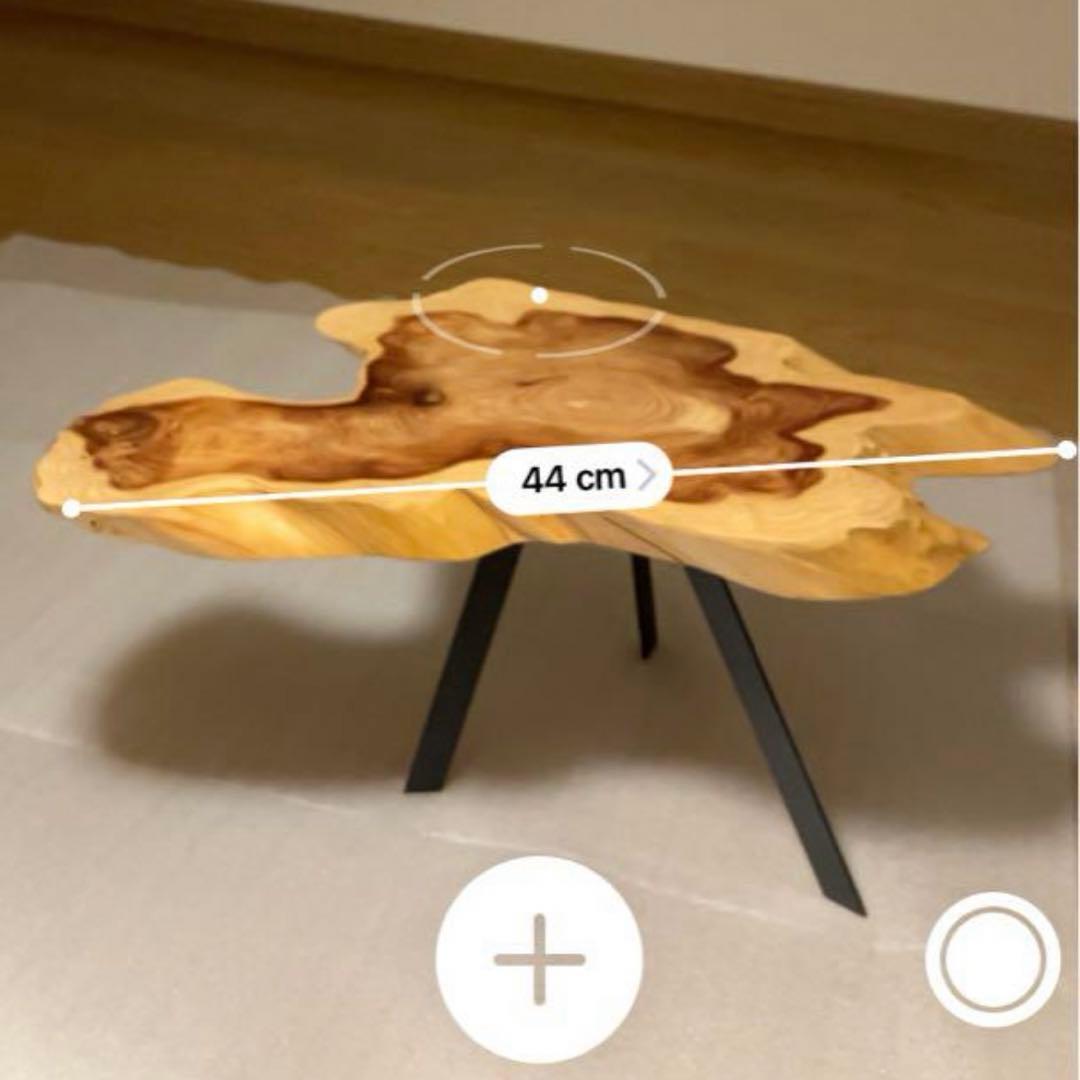 【今日のみ特価】　切り株　木目天板　鉄脚テーブル　サイドテーブル　スツール