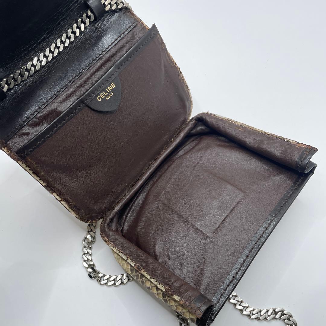 特価✨ CELINE セリーヌ リアルパイソン チェーン ショルダーバッグ