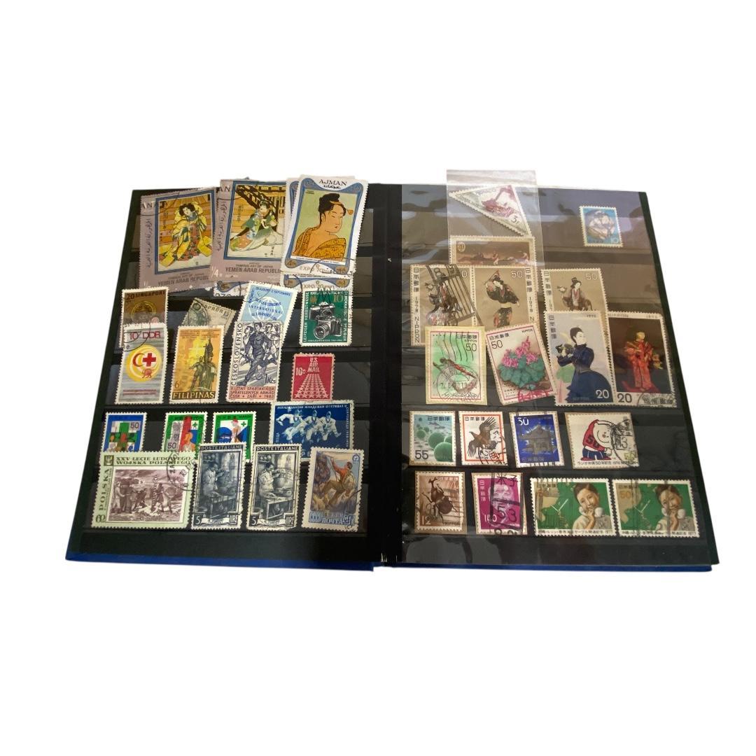 日本、世界の古切手コレクションアルバム　使用済み切手　dd051