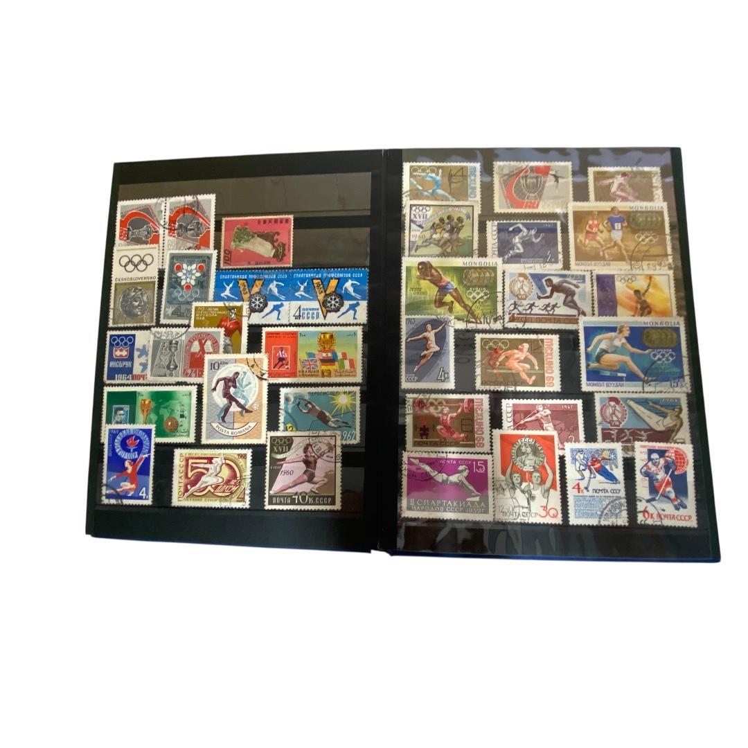 日本、世界の古切手コレクションアルバム　使用済み切手　dd051