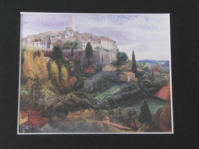 西嶋俊親、【城砦清閑（ST PAUL DE VENCE）】、希少な額装用画集より