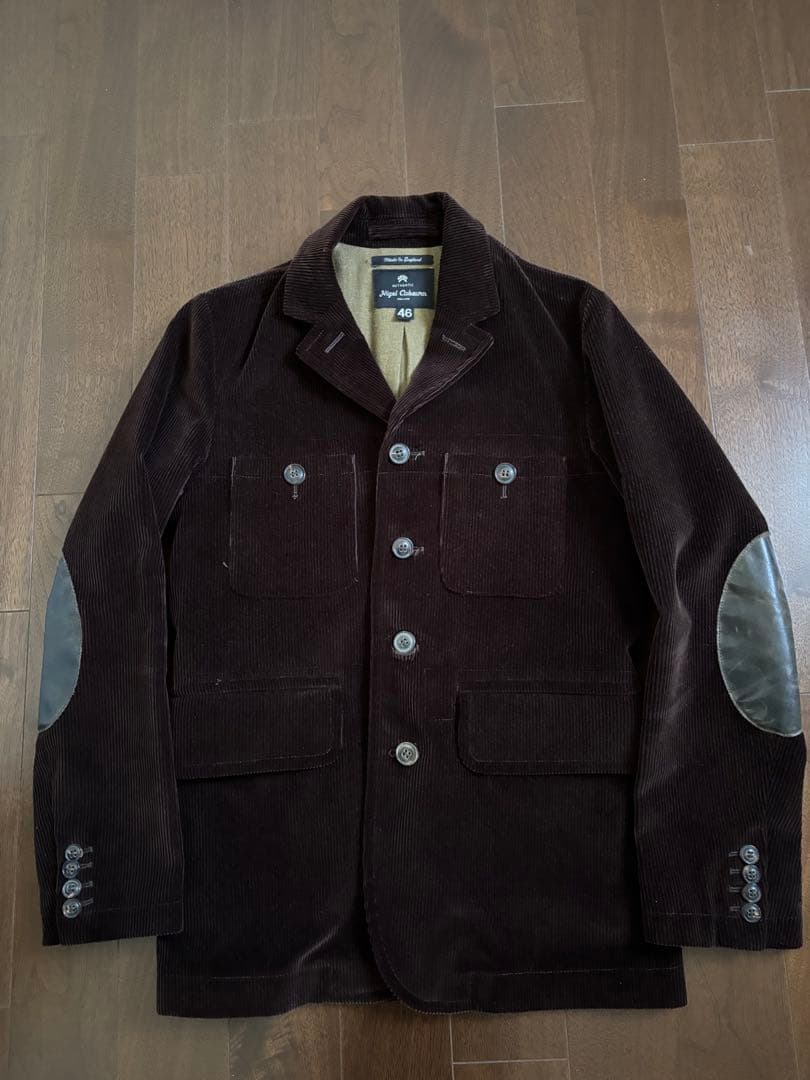 ナイジェルケーボン ダークブラウン コーデュロイ　ジャケット　46