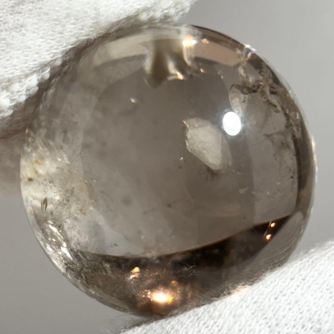 激レア カルサイトインスモーキークォーツ　スフィア　カルサイト　丸玉
