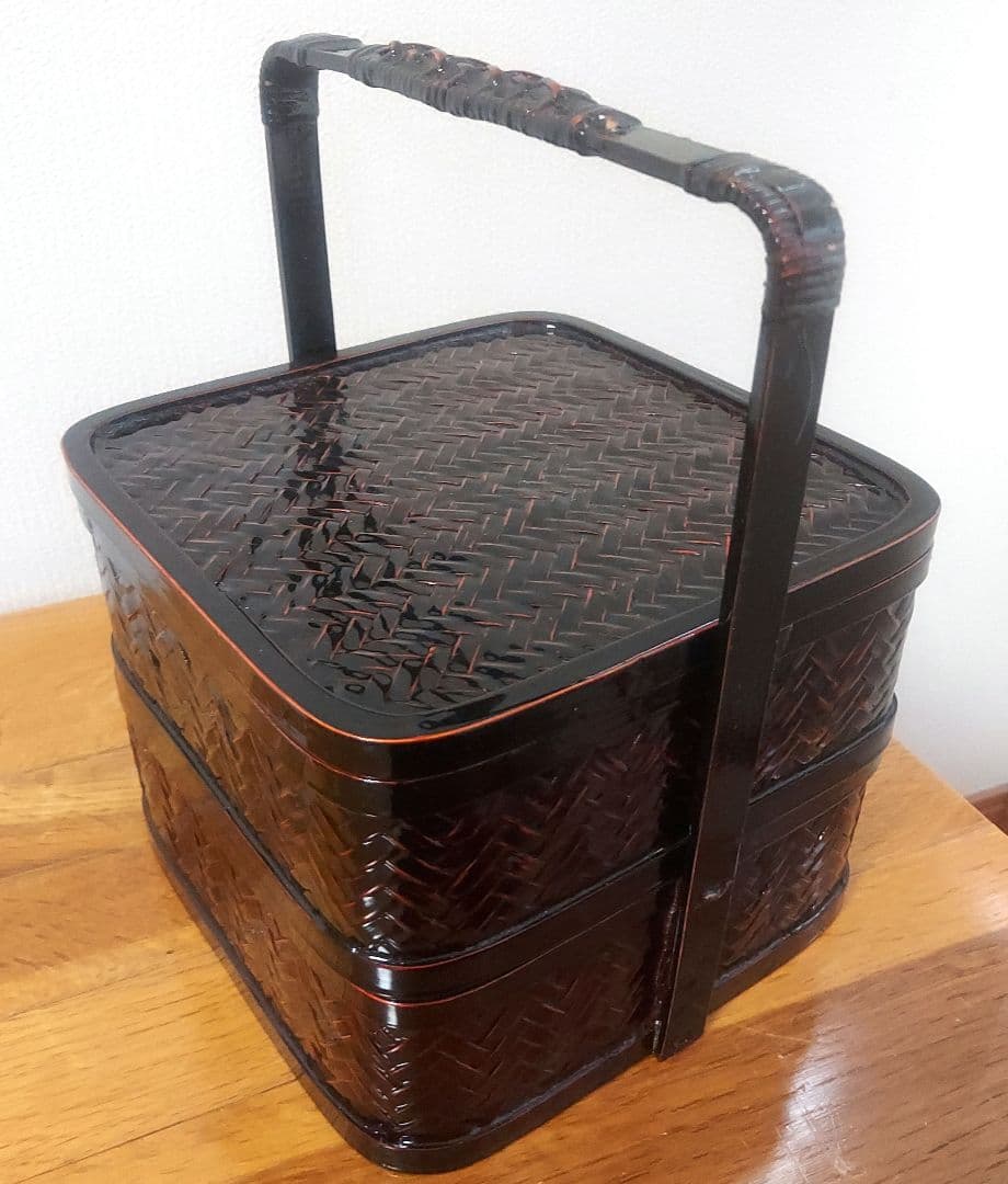 美品　竹細工　お節料理　ランチボックス　裁縫箱　茶籠　和モダン