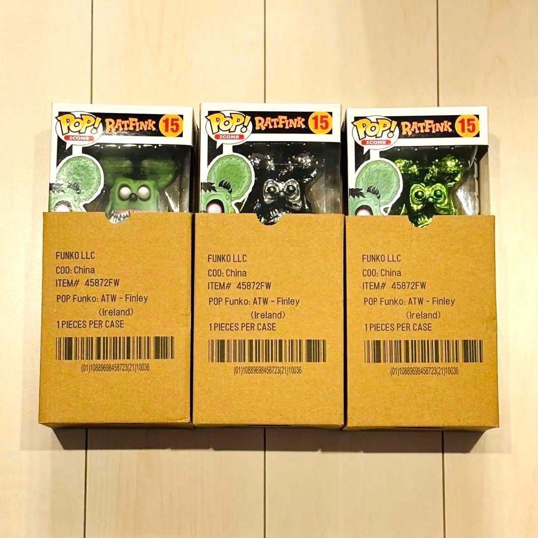 Funko Pop! Icons Rat Fink フィギュア 3体セット