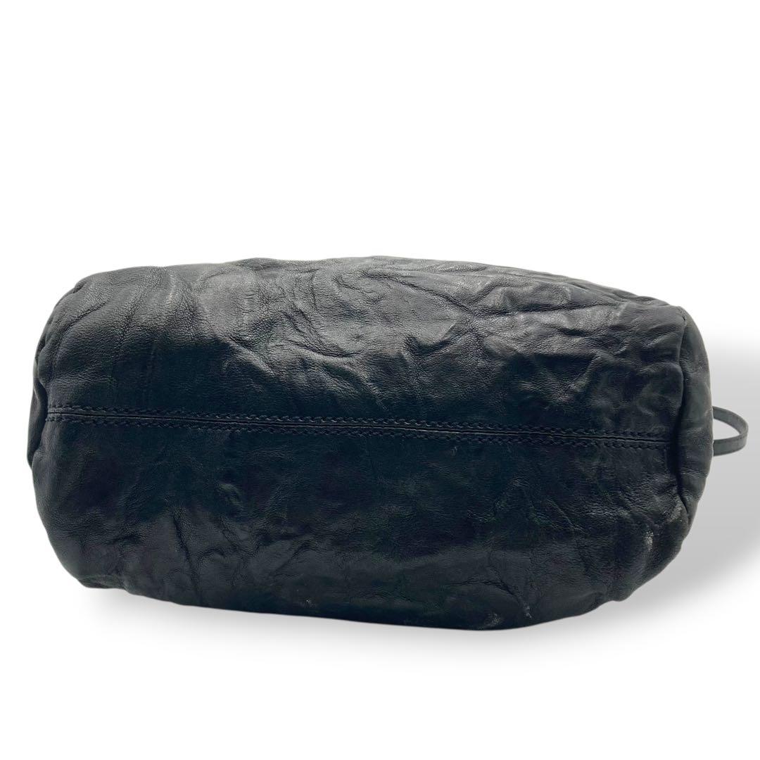 専用 ジバンシー ショルダーバッグ 斜め掛け パンドラ レザーブラック シワ加工