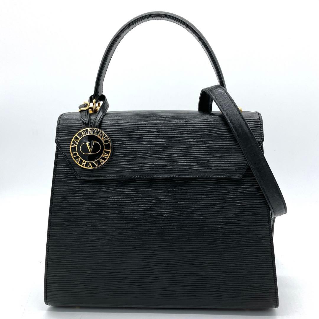 【Valentino Garavani】2wayバッグ　ハンドバッグ　ブラック