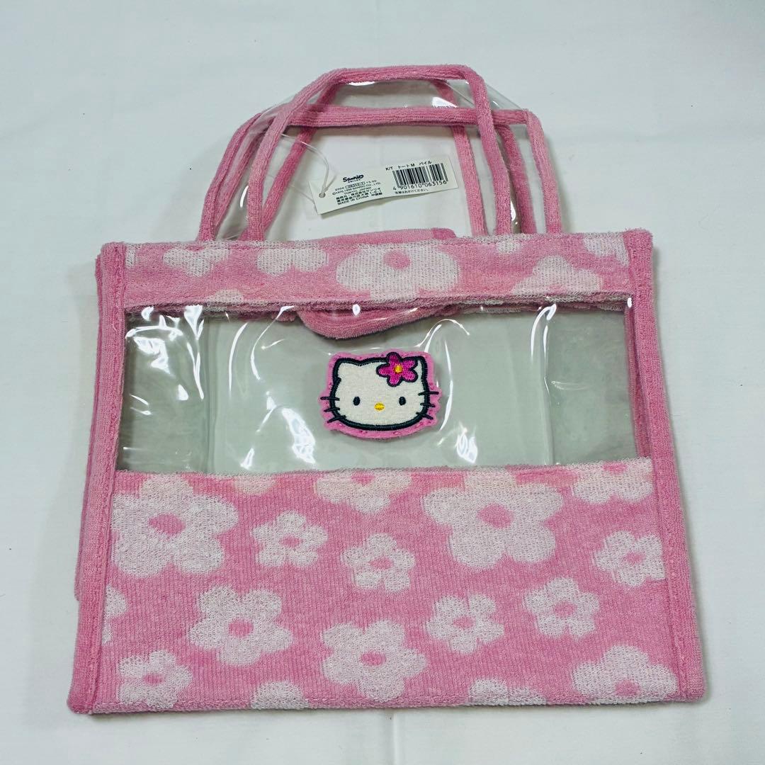 1999年　ハローキティ ビニールトートバッグ 平成レトロ　カオハナ