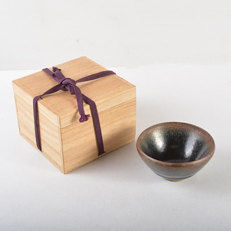 中国　南宋　建窯　禾目天目茶碗　煎茶碗　桐箱付　V　R5884