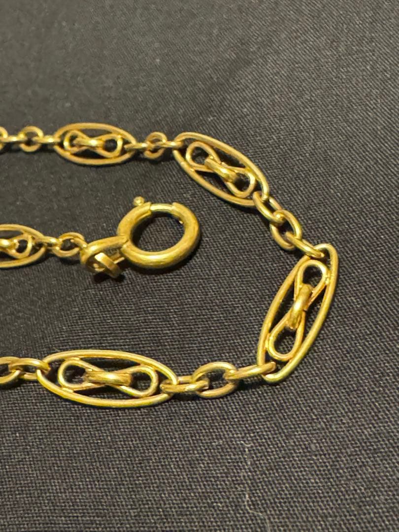 フランス　アンティーク　金バリ　立体感あるチェーン②